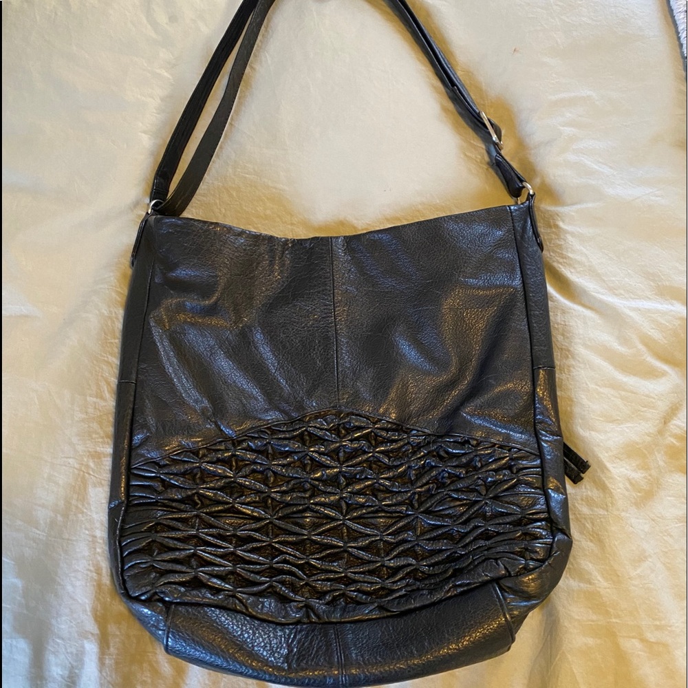 Day & Mood Black Leather Crossbody